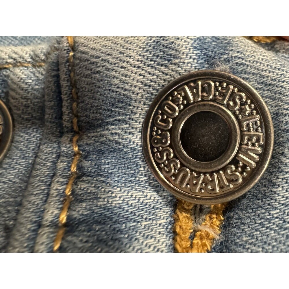 Levi's Y2K Vintage Mile High Skinny Jeans Light Blue Womens 30 Button Front EUC - Picture 8 of 16